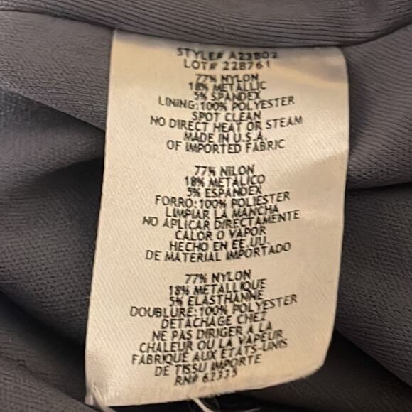 Betsy & Adam Ruched Glitter Knit Short Sleeve Sheath Cocktail Dress Size 8 NWT - Picture 10 of 11